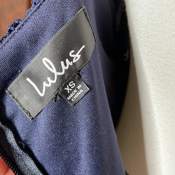 NWT Leandra Navy Blue Lace Maxi Dress - Picture 10 of 10